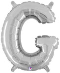 Silver Letter G 14″ Foil Balloon by Betallic from Instaballoons