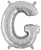 Silver Letter G 14″ Foil Balloon by Betallic from Instaballoons