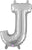 Silver Letter J 14″ Foil Balloon by Betallic from Instaballoons