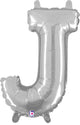 Silver Letter J 14″ Balloon