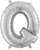 Silver Letter Q 14″ Foil Balloon by Betallic from Instaballoons