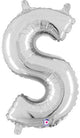 Silver Letter S 14″ Balloon
