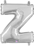 Silver Letter Z 14″ Foil Balloon by Betallic from Instaballoons
