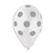 Silver Polka Dot Crystal Clear 12″ Latex Balloons by Gemar from Instaballoons