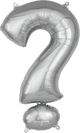 Silver Question Mark ? Symbol 34″ Balloon