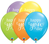 Simply Happy You Day Bright Pastel Assortment 11″ Foil Balloons by Qualatex from Instaballoons