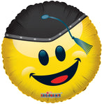 Smiley with Graduation Cap 18″ Foil Balloon by Convergram from Instaballoons