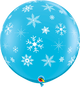 Snowflakes & Sparkles-A-Round 36″ Latex Balloons (2 count)