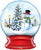 Snowman Snow Globe 36″ Foil Balloon by Qualatex from Instaballoons