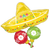 Sombrero Maracas Viva La Party 32″ Foil Balloon by Anagram from Instaballoons