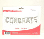 SoNice Congrats 16″ Silver Balloon Banner Kit