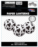 SoNice Cow Print Lantern Set 10″
