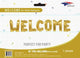 Gold WELCOME Balloon Banner Kit 16″