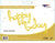 SoNice Happy Birthday Gold Cursive Banner
