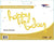 SoNice Happy Birthday Gold Cursive Banner