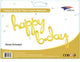 Globos cursivos dorados de feliz cumpleaños