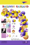 SoNice Latex Basketball Yellow Purple Balloon Garland Kit