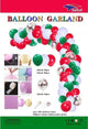 Red, White & Green Balloon Garland