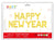 SoNice Mylar & Foil Gold Happy New Year 16″ Balloon Banner Kit