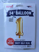 Gold Number 1 34″ Balloon