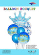 Happy Birthday Crown Blue Bouquet Kit
