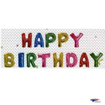 SoNice Mylar & Foil Happy Birthday (Multicolored) 16" Balloon Banner Kit
