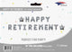 Happy Retirement 16″ Kit de banderines de globos plateados