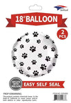 SoNice Mylar & Foil Paw Print Mylar Set 18″ Balloons (2 count)