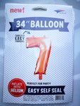 SoNice Mylar & Foil Rose Gold Number 7 34″ Balloon