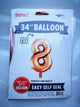 Rose Gold Number 8 34″ Balloon