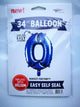 Royal Blue Number 0 34″ Balloon