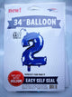 Royal Blue Number 2 34″ Balloon
