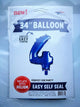 Royal Blue Number 4 34″ Balloon