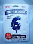 SoNice Mylar & Foil Royal Blue Number 6 34″ Balloon