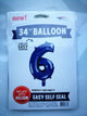 Royal Blue Number 6 34″ Balloon