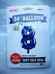 SoNice Mylar & Foil Royal Blue Number 8 34″ Balloon