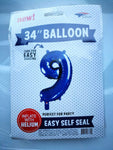 SoNice Mylar & Foil Royal Blue Number 9 34″ Balloon