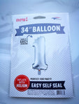 SoNice Mylar & Foil Silver Number 1 34″ Balloon