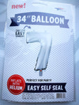 Silver Number 7 34″ Balloon