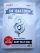 Silver Number 8 34″ Balloon