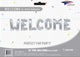 Silver WELCOME Balloon Banner Set 16″
