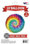 SoNice Mylar & Foil Tie Dye Mylar Set 18″ Balloons (2 count)