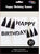 SoNice Party Supplies Black Happy Birthday Banner with Tassels