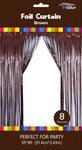 SoNice Party Supplies Brown Fringe Metallic Curtain 3′ x 8′