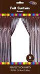 Brown Fringe Metallic Foil Curtain 3′ x 8′