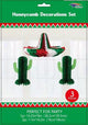 Cactus Fiesta Honeycomb Decorations (3 piece set)