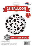 SoNice Party Supplies Cow Print Mylar Set 18″ Balloons (2 count)