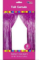 Fuchsia Hot Pink 3’X8′ Metallic Fringe Foil Curtain