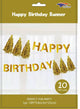 Juego de pancartas con borlas doradas de feliz cumpleaños