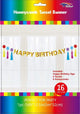 Banner de borla de panal de feliz cumpleaños